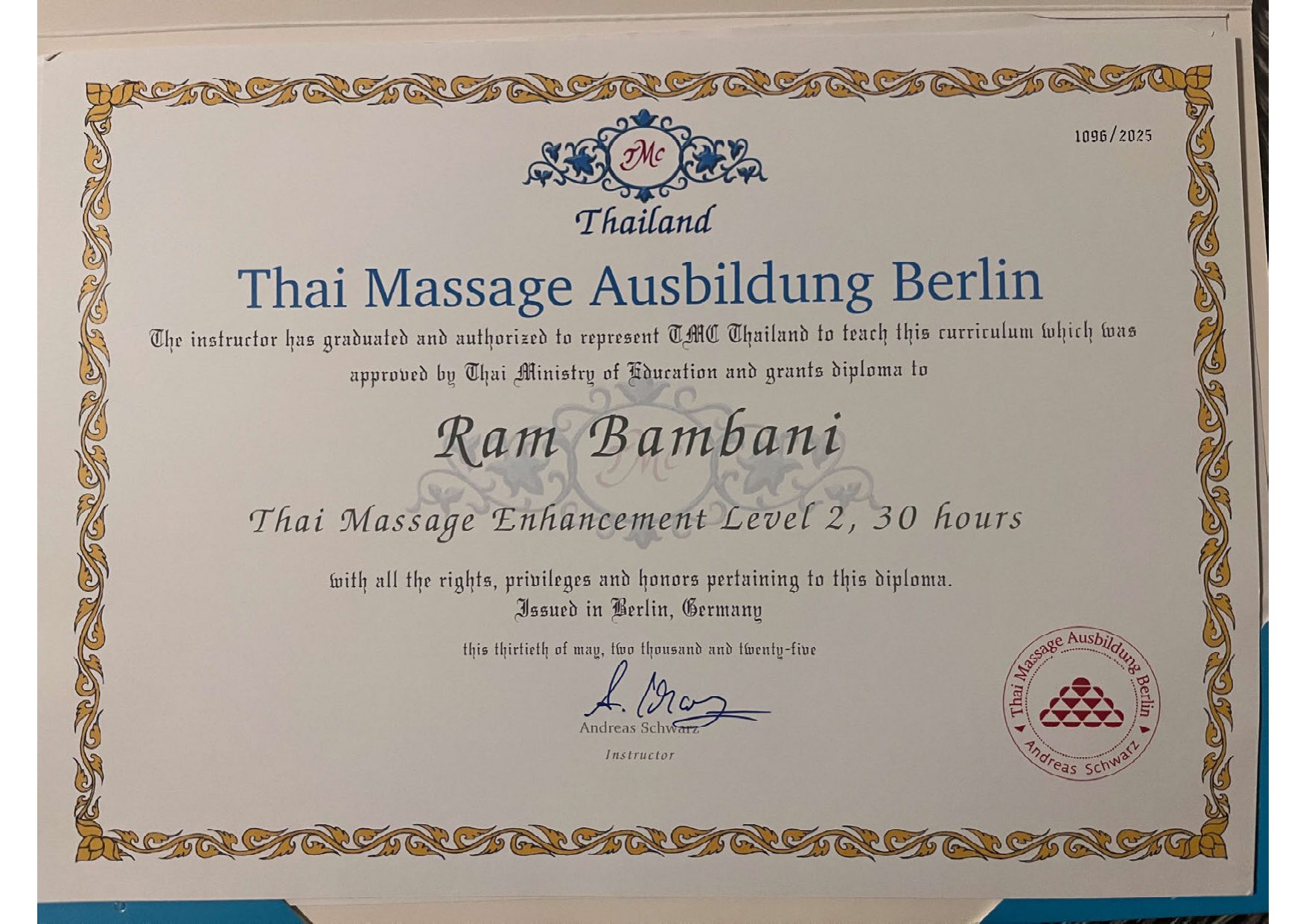Traditional Thai Massage – Level 2 certificate